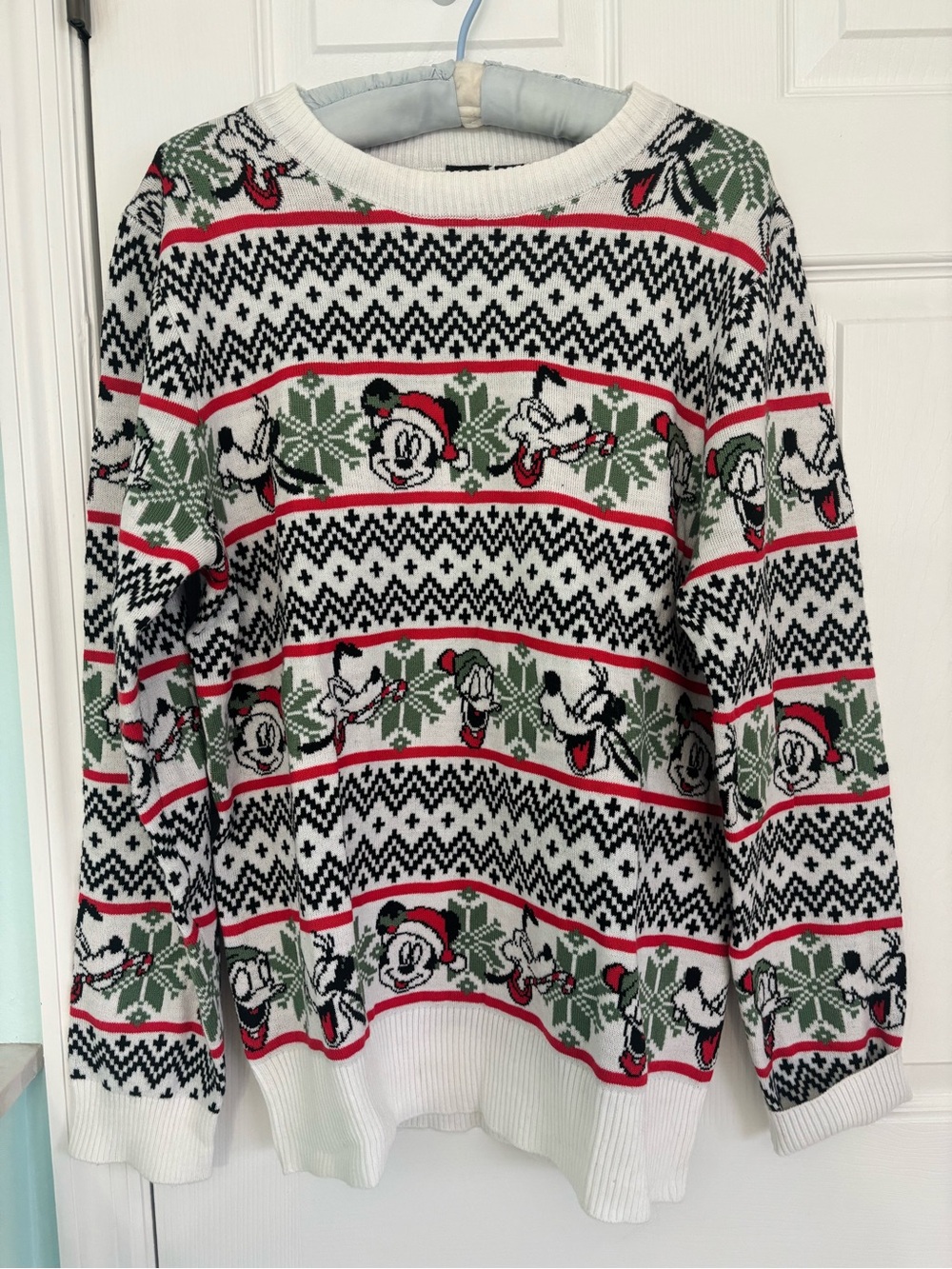 Holiday Disney Classic Character Sweater - White, Red, Green